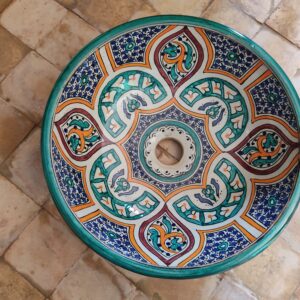 Handcrafted Moroccan Ceramic Sink – Authentic Artisan Design