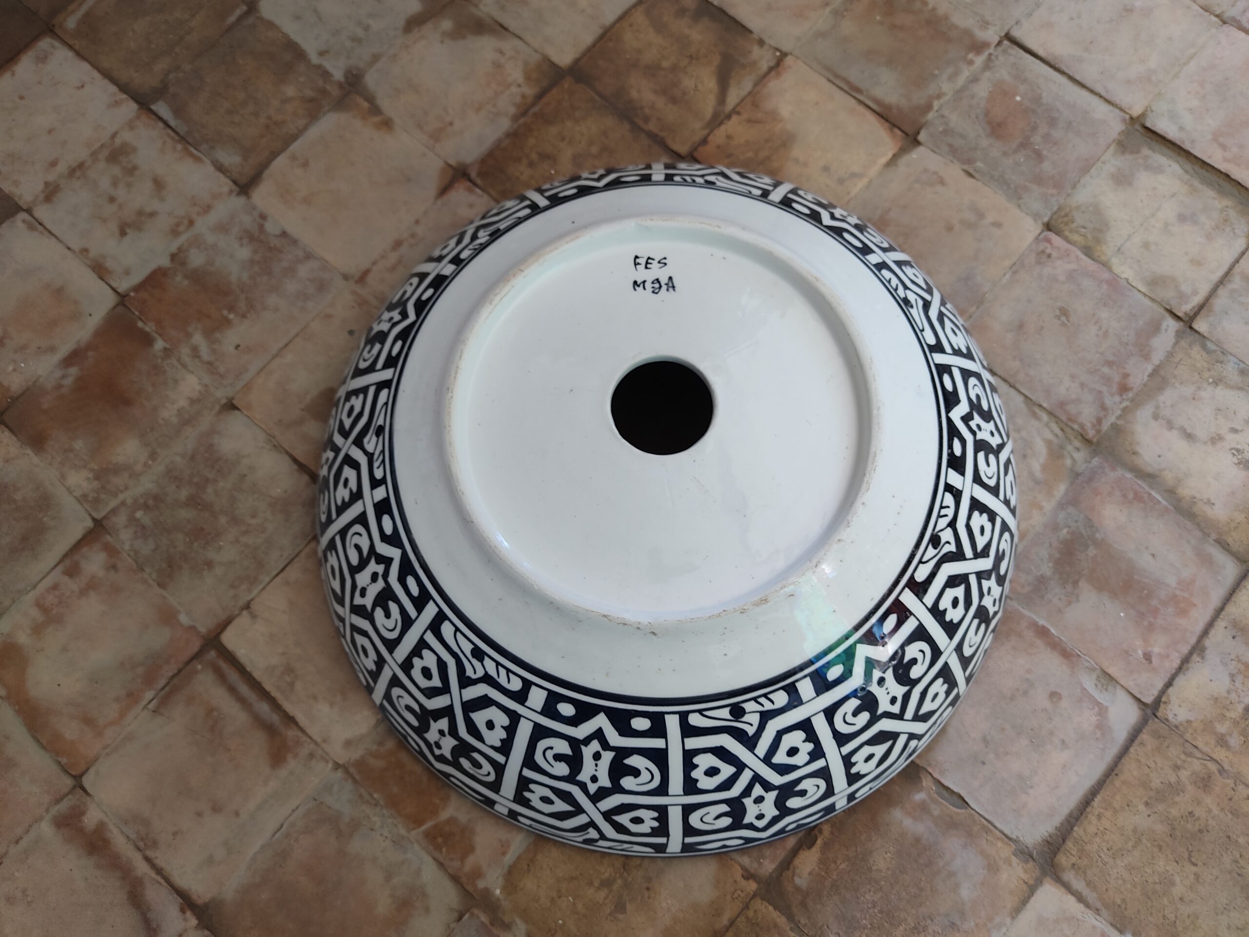 Handcrafted Moroccan Ceramic Sink – Authentic Artisan Design - Image 3