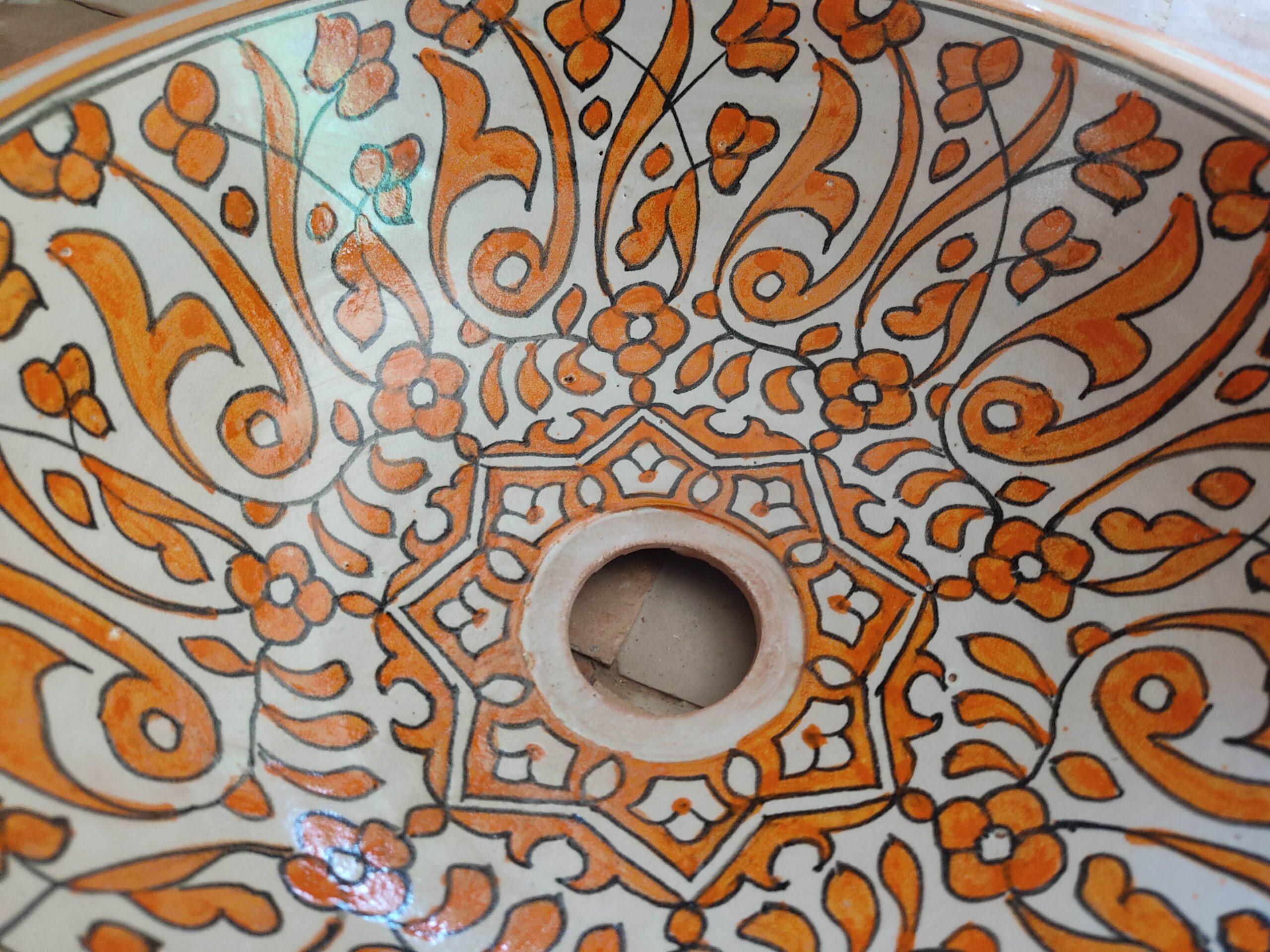 Handcrafted Moroccan Ceramic Sink – Authentic Artisan Design - Image 6