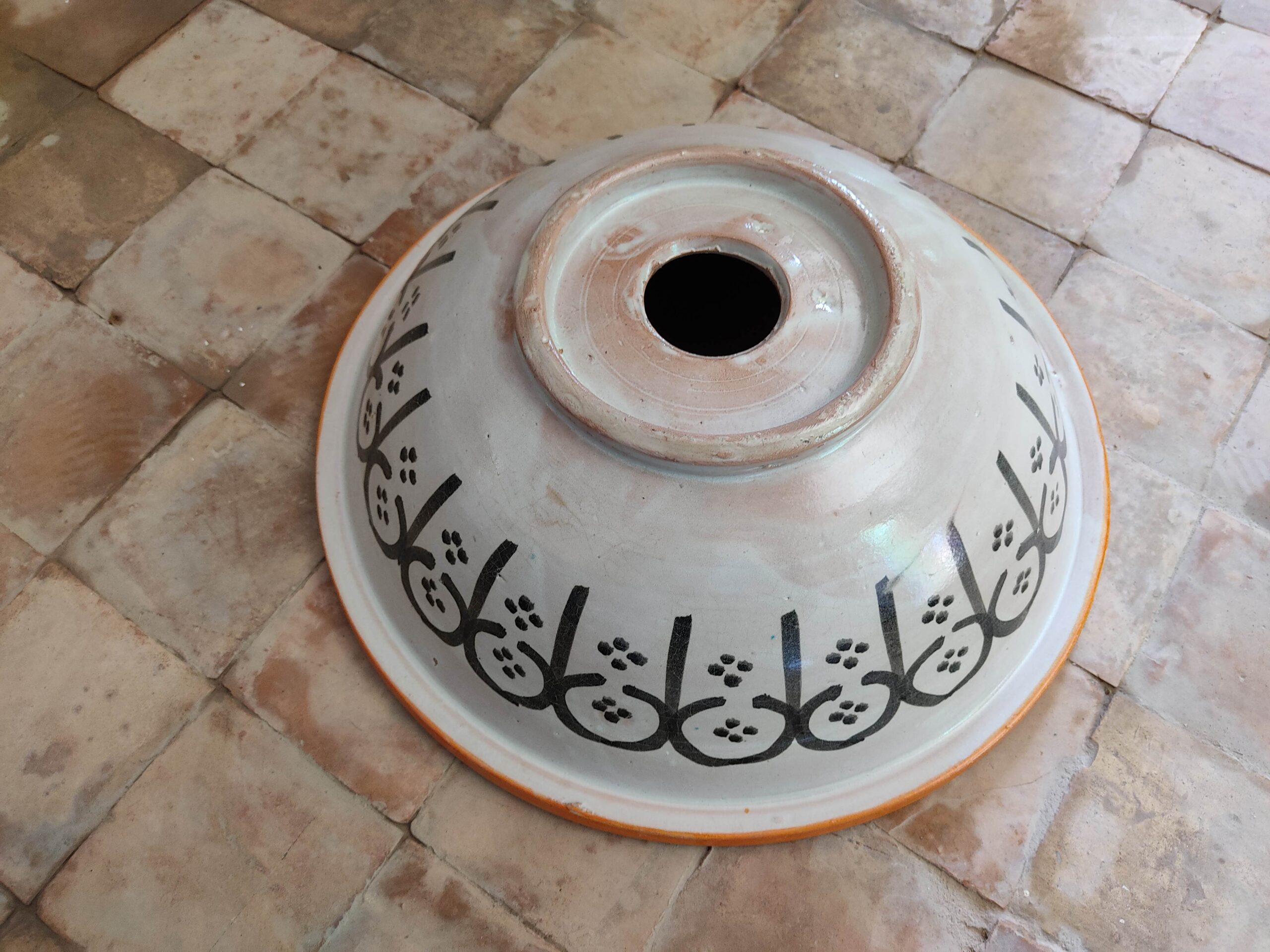 Handcrafted Moroccan Ceramic Sink – Authentic Artisan Design - Image 4