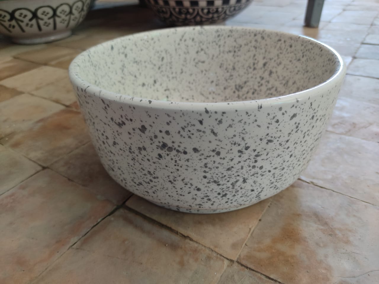 Moroccan Ceramic Sink with a Distinctive, Refined Design