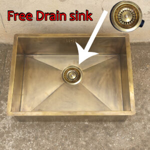 Rustic Moroccan Brass Square Sink, Handmade Bathroom Basin, Vintage Inspired Wash Basin, Unique Moroccan Sink
