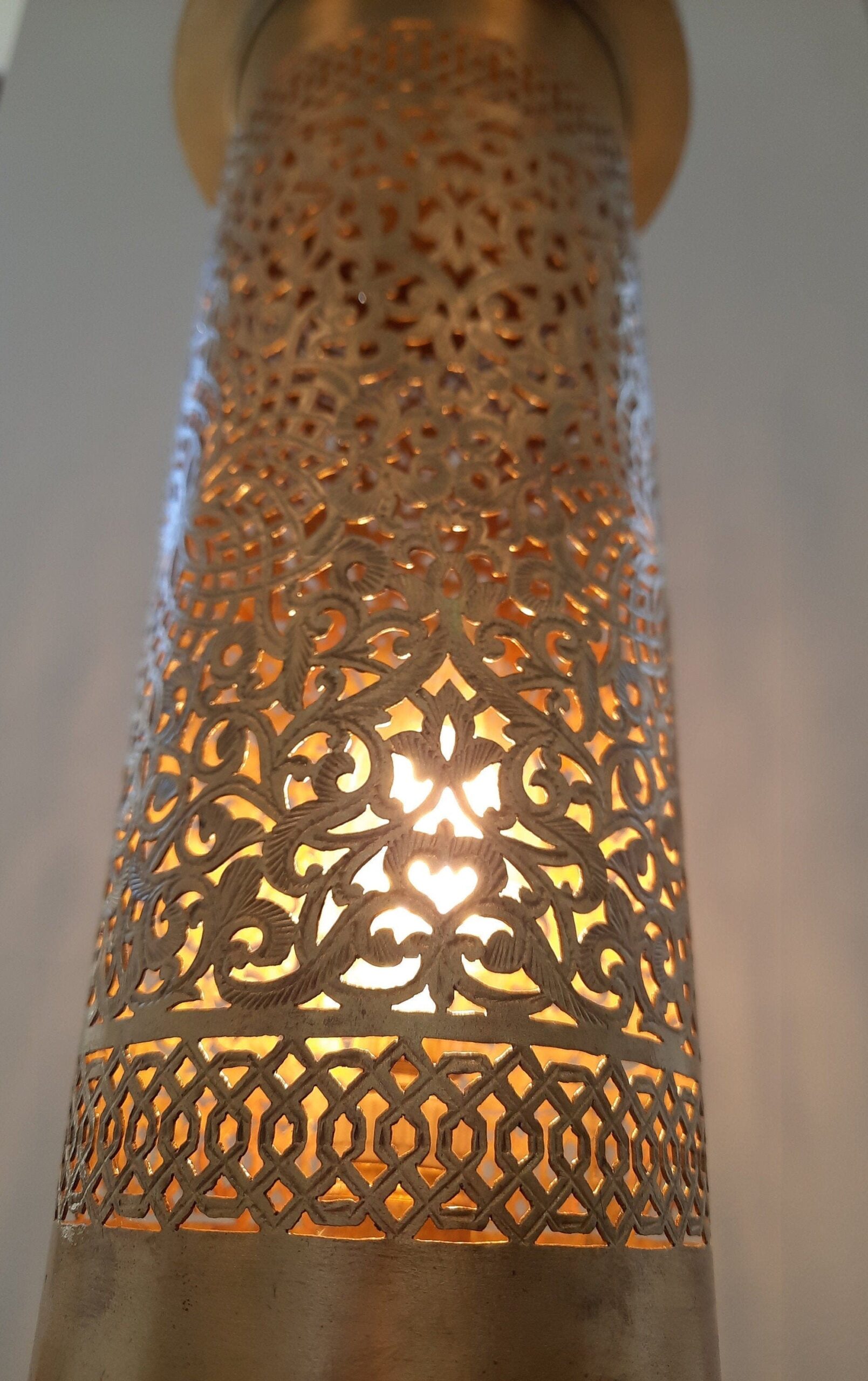 Moroccan brass wall lamps - Image 2
