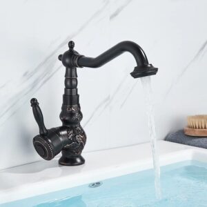 Black Bronze Bathroom Faucet , Antique Brass Faucet , Bathroom Sink Faucet , 360 Rotate Bronze Faucet , Bathroom Vanity