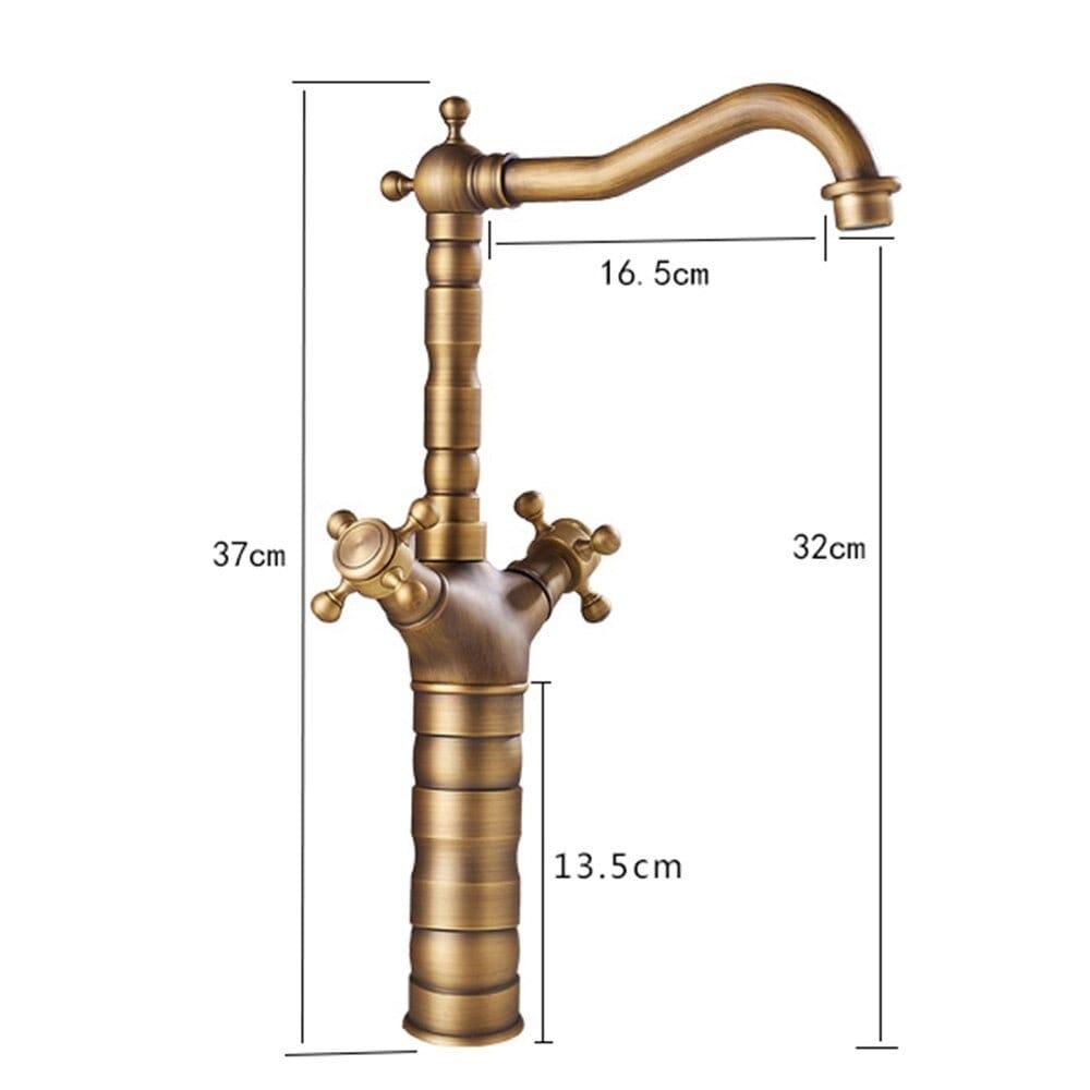 European Retro Faucet Bathroom Basin Faucet Bathroom Kitchen Faucet Outdoor Garden Faucet Fitting Hot Cold Faucet Sink Faucet Antique Faucet - Image 7