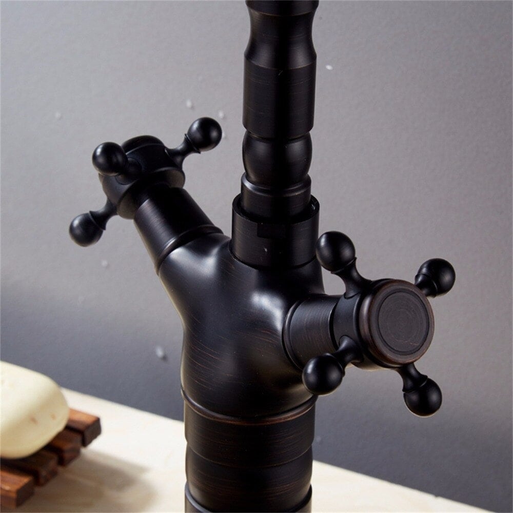 European Retro Faucet Bathroom Basin Faucet Bathroom Kitchen Faucet Outdoor Garden Faucet Fitting Hot Cold Faucet Sink Faucet Antique Faucet - Image 9