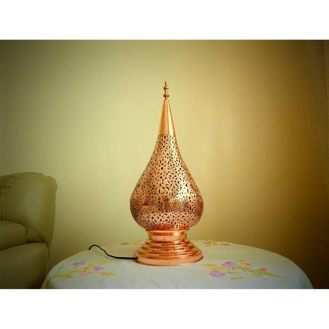 Vintage Table lamp, Moroccan lamp Lampshade, Bohemian Home Decor, Brass Light Fixture, Modern Lighting - Image 8