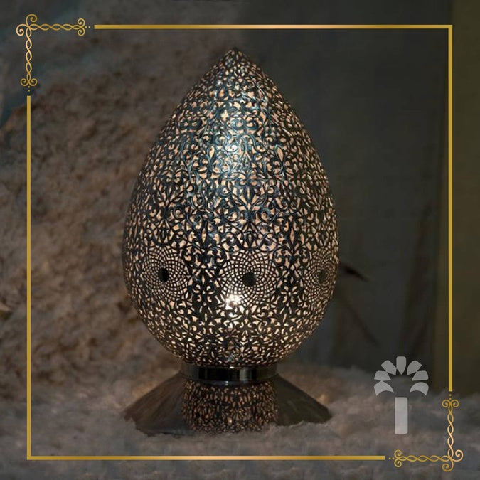Luxury Moroccan Table Lamp, Handmade in Brass Metal, Crafted by Hand High Precision Finish - Image 2