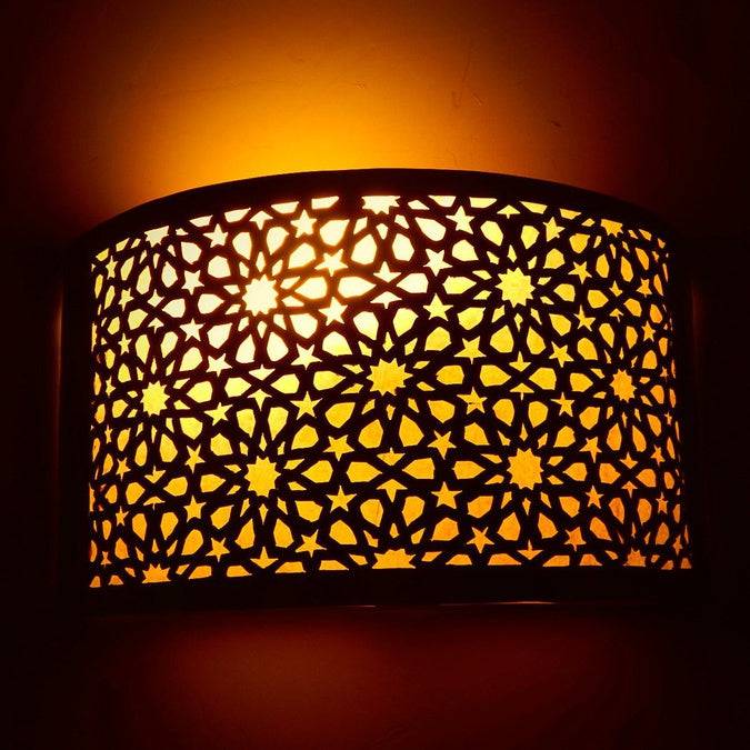 Wall Lamp - Moroccan Sconce - Hanging Wall Light - Boho Lighting - Modern Lighting - Art Deco Lamp - Metal Wall Lamp - Brass Wall Light - Image 6