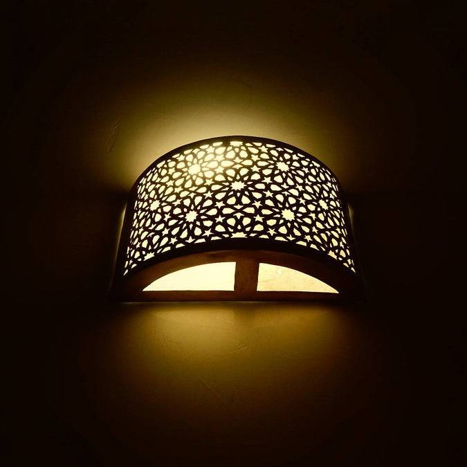 Wall Lamp - Moroccan Sconce - Hanging Wall Light - Boho Lighting - Modern Lighting - Art Deco Lamp - Metal Wall Lamp - Brass Wall Light - Image 5