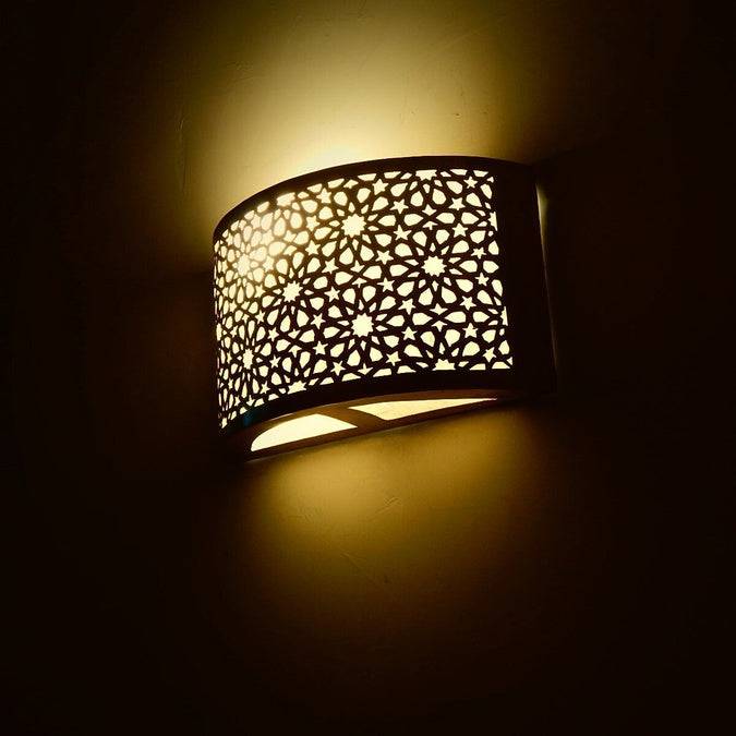 Wall Lamp - Moroccan Sconce - Hanging Wall Light - Boho Lighting - Modern Lighting - Art Deco Lamp - Metal Wall Lamp - Brass Wall Light