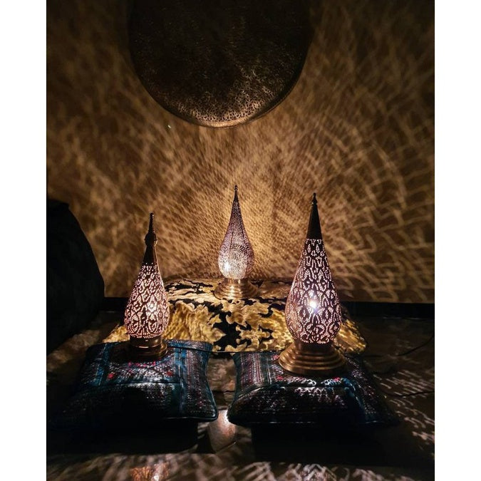 Moroccan Table lamp, art deco lighting, boho Chic, desk lamp, standing lamp, Moroccan lights, 4 Colors and 3 Sizes available - Image 3
