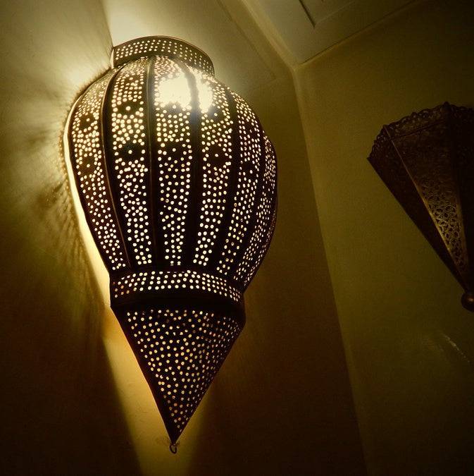 17,7 " Original Wall Sconce, Moroccan Lamp, Wall Lamp, Wall decor, Boho Lighting, wall Light, Art Deco Light, art deco decor, design lamp - Image 2