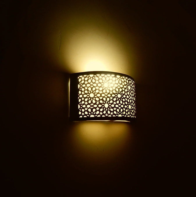 Wall Lamp - Moroccan Sconce - Hanging Wall Light - Boho Lighting - Modern Lighting - Art Deco Lamp - Metal Wall Lamp - Brass Wall Light - Image 4