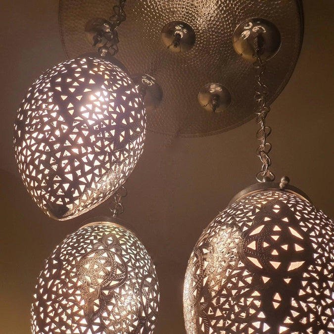 Moroccan Chandelier, pendant light, Moroccan Style, design lamp, Moroccan lighting, ceiling fixture, 5 Colors available - Image 3