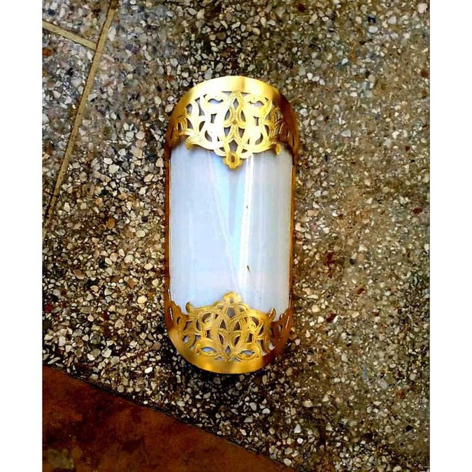 Moroccan Wall sconce, Wall lamp fixture, Designer lamp, Art Deco lamp, Handmade From Golden Brass Copper - Image 3