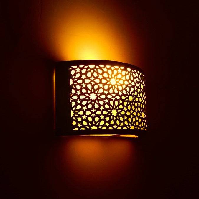 Wall Lamp - Moroccan Sconce - Hanging Wall Light - Boho Lighting - Modern Lighting - Art Deco Lamp - Metal Wall Lamp - Brass Wall Light - Image 7