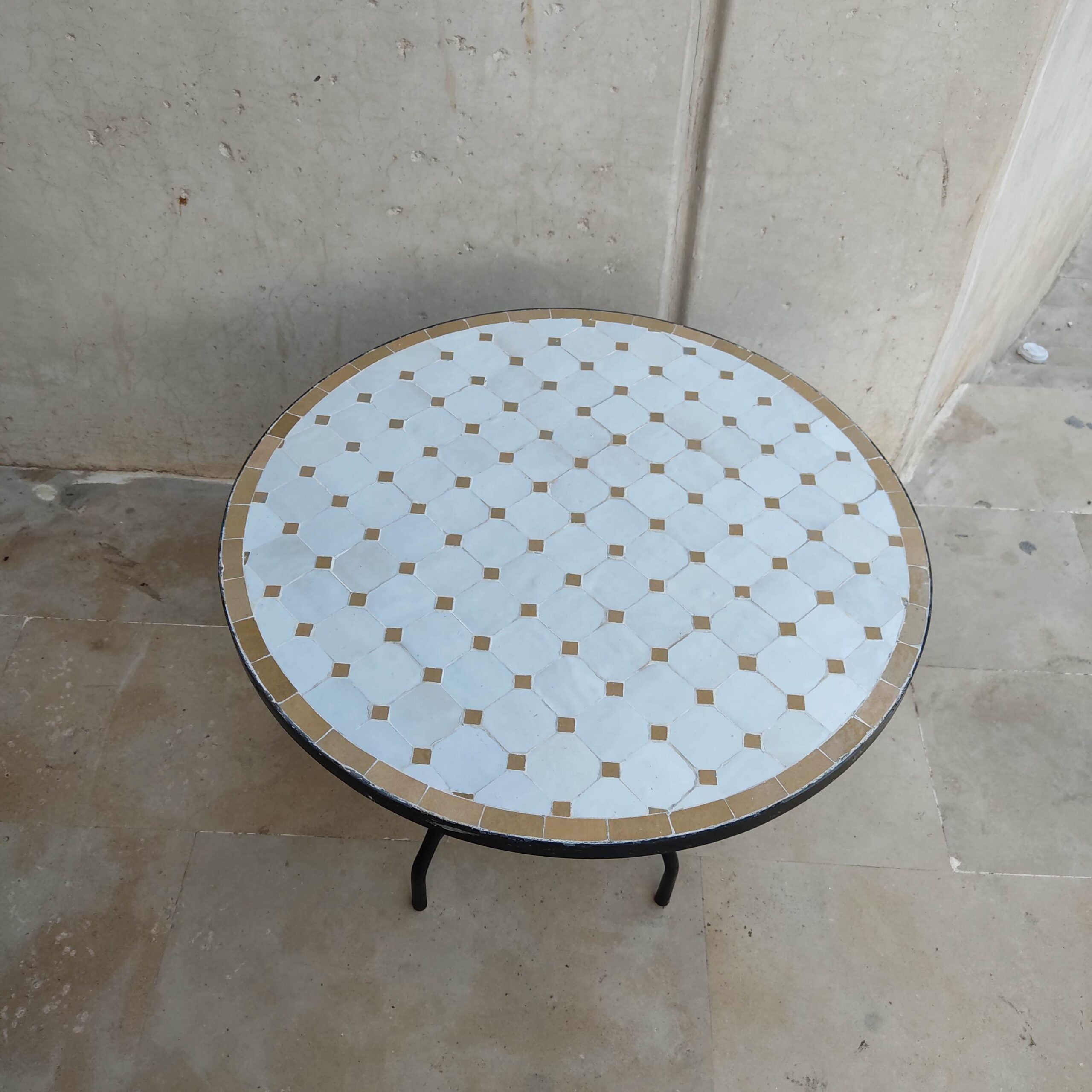Moroccan Handmade Mosaic table - Moroccan Zellige table - Outdoor zellige - Moroccan zellige - Dining zellige table - Garden zellige table - Image 3