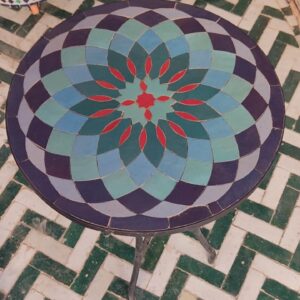 Moroccan Handmade Mosaic table - Moroccan Zellige table - Outdoor zellige - Moroccan zellige - Dining zellige table - Garden zellige table Inactive