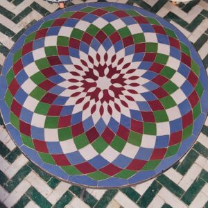 Moroccan Handmade Mosaic table - Moroccan Zellige table - Outdoor zellige - Moroccan zellige - Dining zellige table - Garden zellige table Inactive