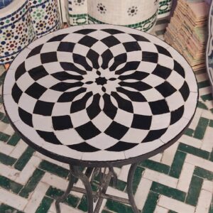Moroccan Handmade Mosaic table - Moroccan Zellige table - Outdoor zellige - Moroccan zellige - Dining zellige table - Garden zellige table Inactive