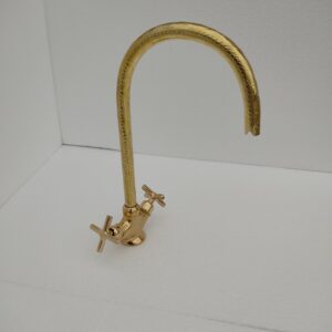 handmaded brass Goosneck Fauctet - Moroccan Brass Kitchen Faucet - Unlacquered Brass Faucet - antique brass bathroom faucet