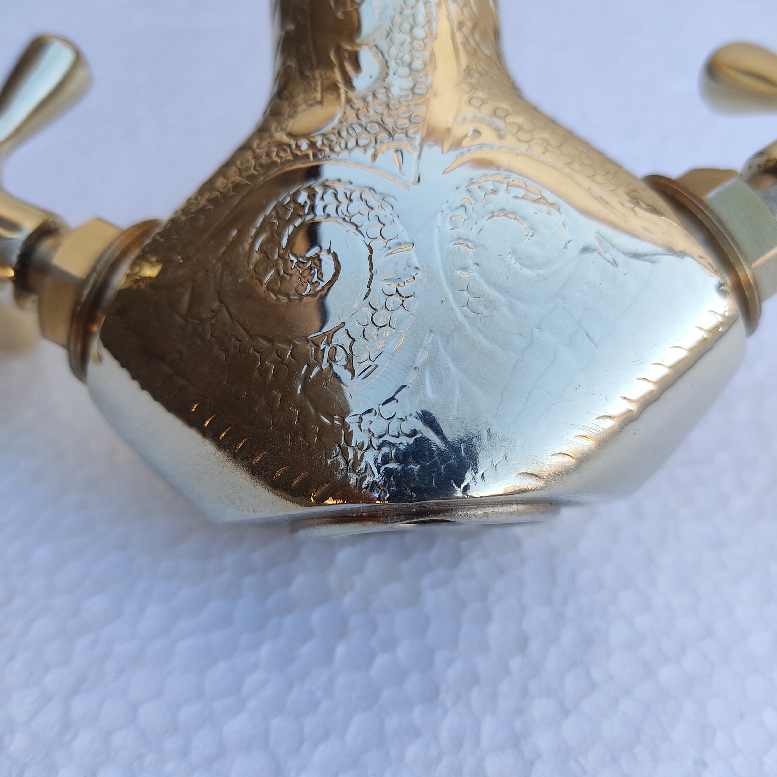 Moroccan Brass kitchen Faucet Handmade, Engraved Faucet, Antique Moroccan Design, handmaded brass Faucte - Unlacquered Brass Faucet - Image 9